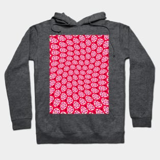 Red Passion Flower Pattern Hoodie